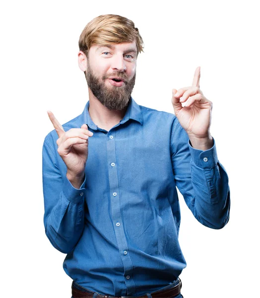 Young blonde man dancing — Stock Photo, Image