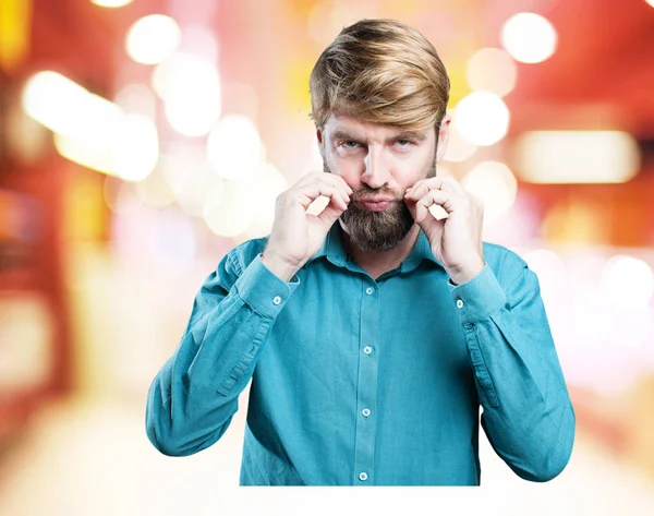 Young proud blonde man — Stock Photo, Image