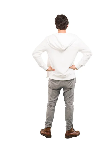 Young Crazy Man Facing Challenge Proud Pose Full Body Cutout — Stock Photo, Image