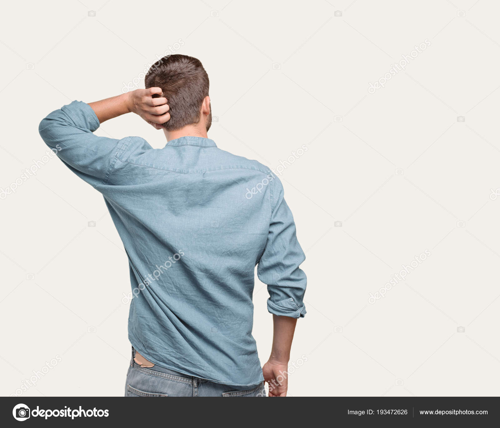 Back Pose of Man Holding Hammer Stock Photo - Image of attractive,  american: 7083756