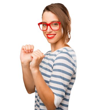 genç güzel kadın gurur poz