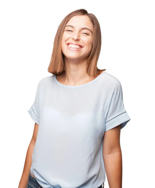 Young Pretty Woman Laughing — Stock Photo, Image