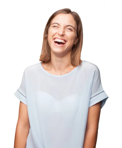 Young Pretty Woman Laughing — Stock Photo, Image