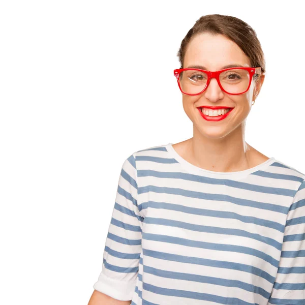 Happy Young Pretty Woman Smiling — Stock Photo, Image