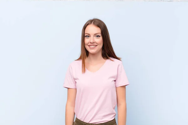 Young Red Head Woman Flat Wall — Stock Photo, Image