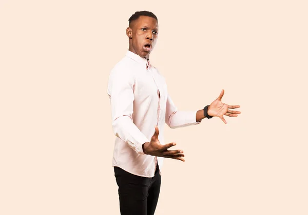 Young African American Black Man Performing Opera Singing Concert Show — Stock Photo, Image