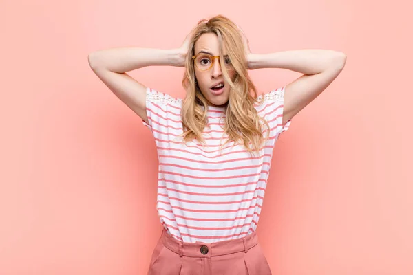Young Pretty Blonde Woman Feeling Frustrated Annoyed Sick Tired Failure — ストック写真