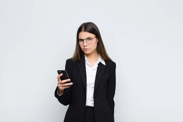 Young Pretty Woman Feeling Sad Whiney Unhappy Look Crying Negative — Stock Photo, Image