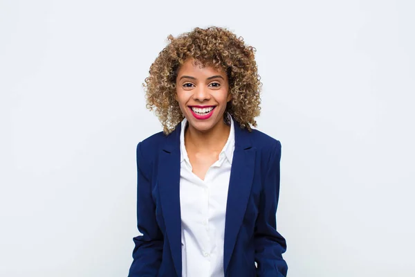 Young Woman African American Looking Goofy Funny Silly Cross Eyed — Stock Photo, Image