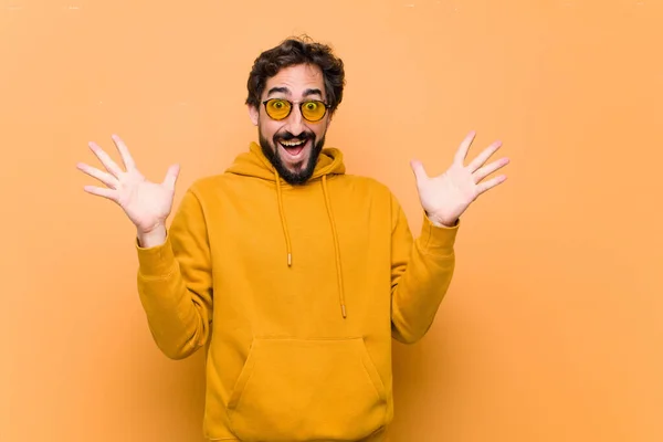 Young Crazy Cool Man Surprised Shocked Expression Royalty Free Stock Images