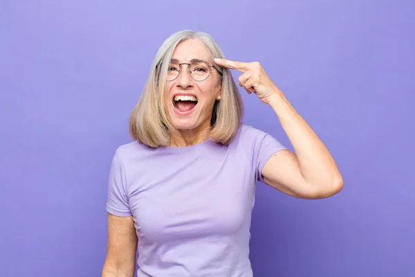 Hübsche Frau Älteren Oder Mittleren Alters Die Unglücklich Und Gestresst — Stockfoto