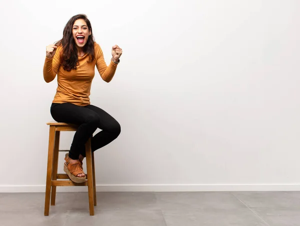 Young Pretty Woman Looking Angry Annoyed Frustrated Screaming Wtf Whats — Stock Photo, Image