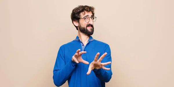 Young Handsome Man Feeling Disgusted Nauseous Backing Away Something Nasty — Stock Photo, Image