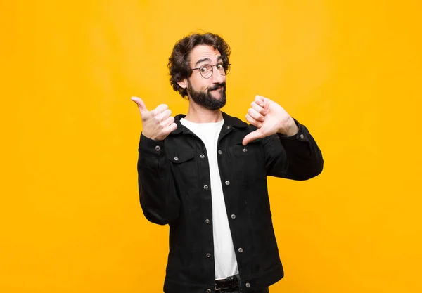 Young Crazy Handsome Man Feeling Confused Clueless Unsure Weighting Good Royalty Free Stock Photos