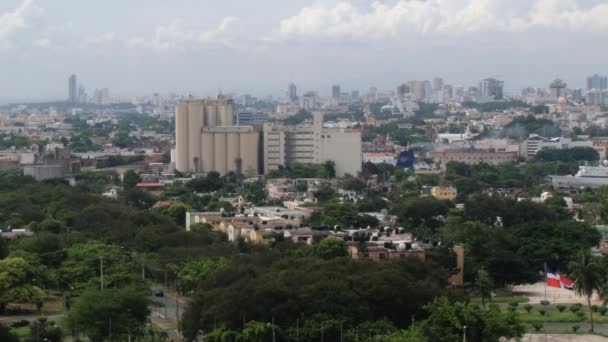 Vista al paisaje urbano de Santo Domingo, República Dominicana . — Vídeos de Stock