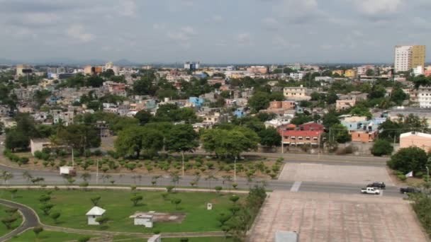 Vista para a paisagem urbana de Santo Domingo, República Dominicana . — Vídeo de Stock