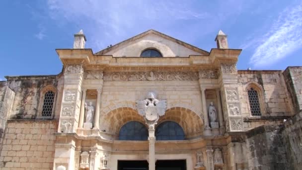 Extérieur de la cathédrale de Saint-Domingue, République dominicaine . — Video