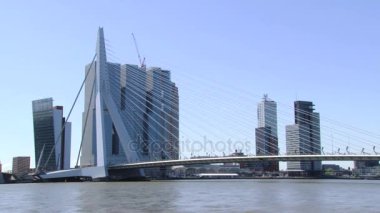 Dış ünlü Erasmus Bridge Rotterdam, Hollanda.