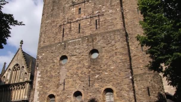 Extérieur de la cathédrale de Maastricht, Pays-Bas . — Video