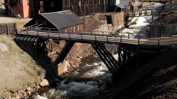 View to the former copper smelter factory in Roros, Norway. — Stock Video