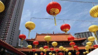 Wong Tai Sin temple Hong Kong, Çin'de insanlar dua.