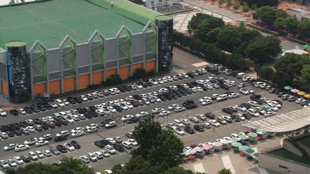 Vista al estacionamiento de la Expo Daejeon en Daegeon, Corea . — Vídeos de Stock