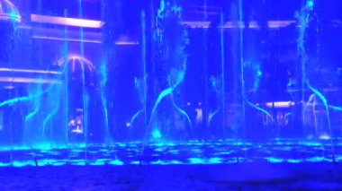 Makao, Çin Wynn otelin önünde dans eden çeşme için görüntüleyin.