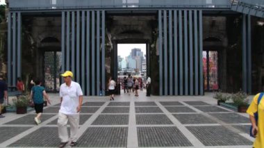 Makao, Çin St. Pauls Portekizce kilisede Kalesi'nde kişi ziyaret.