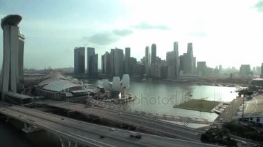 Zaman atlamalı Singapore flyer dönme dolap Singapur, Singapur için kabin dan filme. 