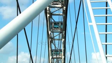 Singapore flyer dönme dolap Singapur, Singapur için kabin üzerinden görüntülemek. 