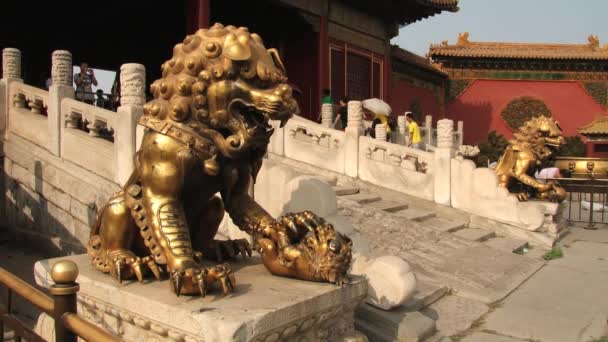 Los turistas visitan el palacio Gugun en Beijing, China . — Vídeos de Stock