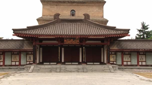 Büyük vahşi kaz Pagodası Xian, Çin'in dış. — Stok video