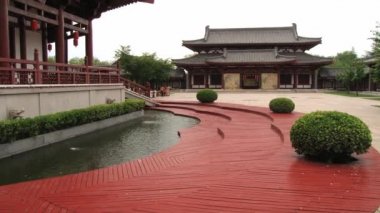 Xian, Çin Datang Furong bahçesinde bina geleneksel tarzı için görüntüleyin.
