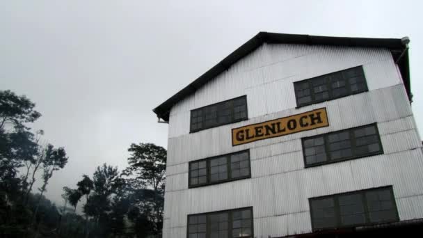 Vnější Glenloch čaj tovární budovy v Nuwara Eliya, Srí Lanka. — Stock video