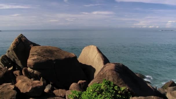 Vista para o litoral em Galle, Sri Lanka . — Vídeo de Stock