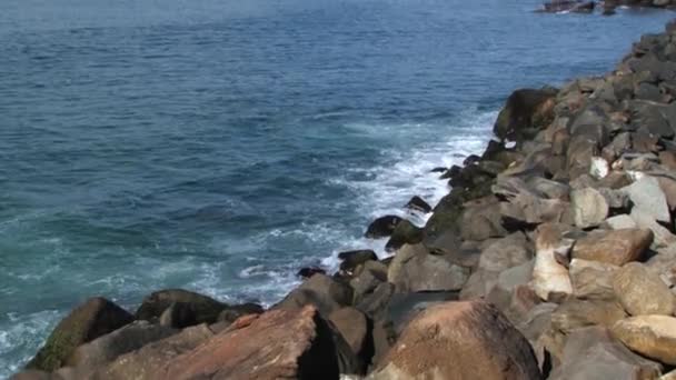 Vista sul mare a Galle, Sri Lanka . — Video Stock