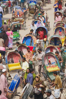 Rickshaws dakka, Bangladeş'te yolcu taşımacılığı.