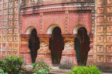 Pancharatna Govinda tapınak Puthia, Bangladeş. 