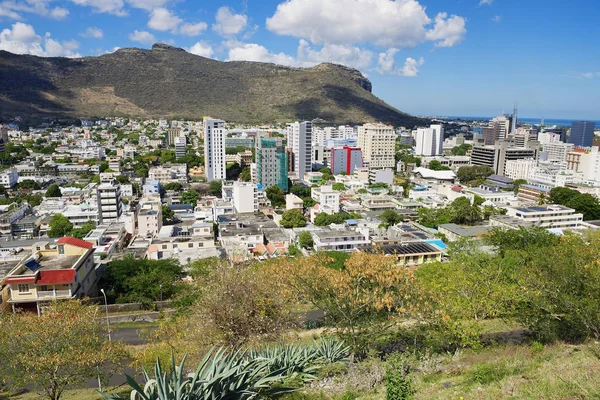 View to the downtown of  Port Louis, Mauritius. — Stock Photo, Image