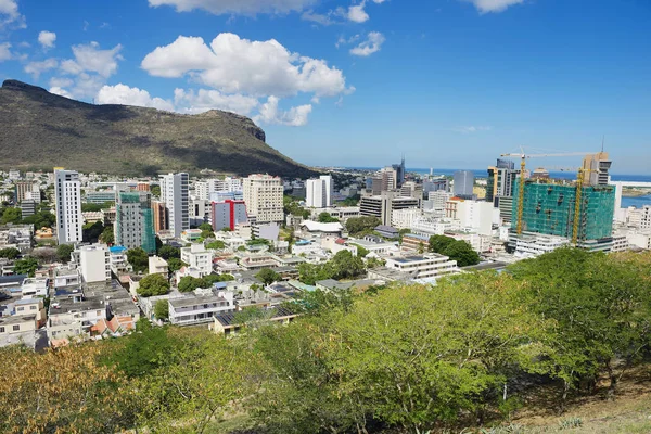 View to the downtown of  Port Louis, Mauritius. — Stock Photo, Image