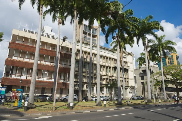 View to the street in downtown Port Louis, Mauritius. — Stock Photo, Image