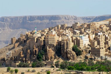 Şehir, Seiyun için Hadramaut Vadisi, Yemen görüntülemek.