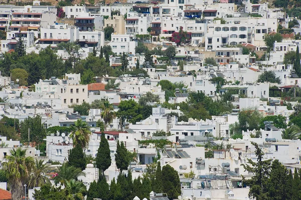 View to the residential area buildings in Bodrum, Turkey. — Stock Photo, Image