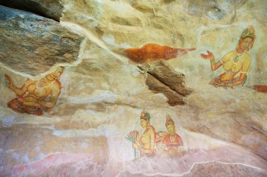 Sigiriya Rock Sigiriya, Sri Lanka eski Resim Sergisi.