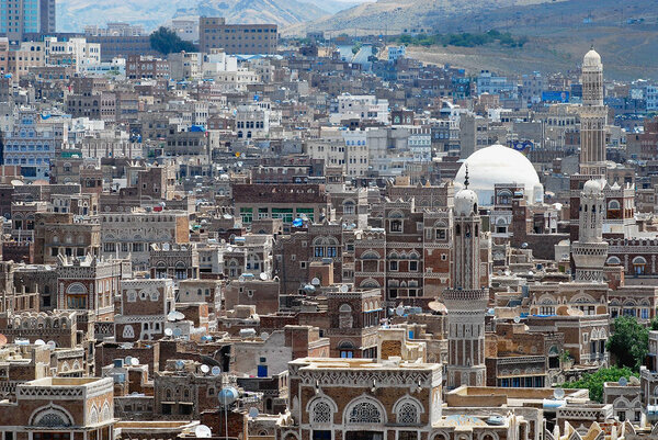 Вид на город Сана в Сане, Йемен
.
