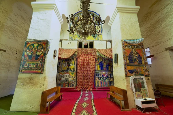 인테리어 시 온, 모든 정통 에티오피아 Aksum, 에티오피아에 대 한 가장 신성한 곳의 성모 마리아 교회. — 스톡 사진
