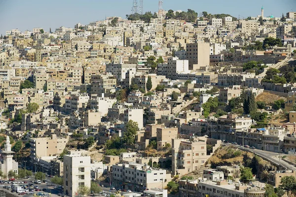Amman Jordania Sierpnia 2012 Widok Budynki Dzielnicy Mieszkalnej Miasta Amman — Zdjęcie stockowe