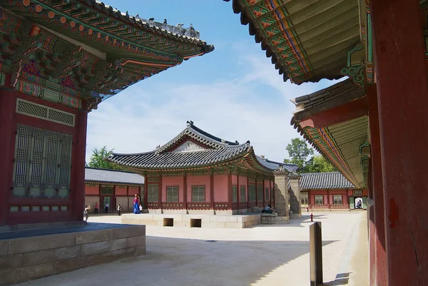 Seoul Corea Agosto 2008 Exterior Del Edificio Histórico Gyeongbokgung Palace — Foto de Stock