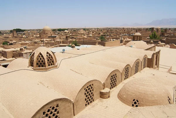 Yazd Iran Juin 2007 Vue Sur Les Toits Des Vieux — Photo