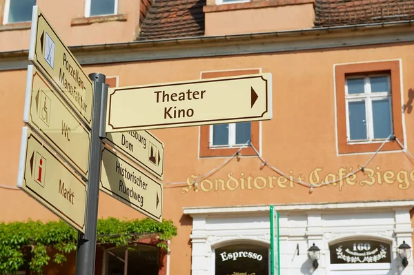 Meissen Deutschland Mai 2010 Blick Auf Das Hinweisschild Der Straße — Stockfoto